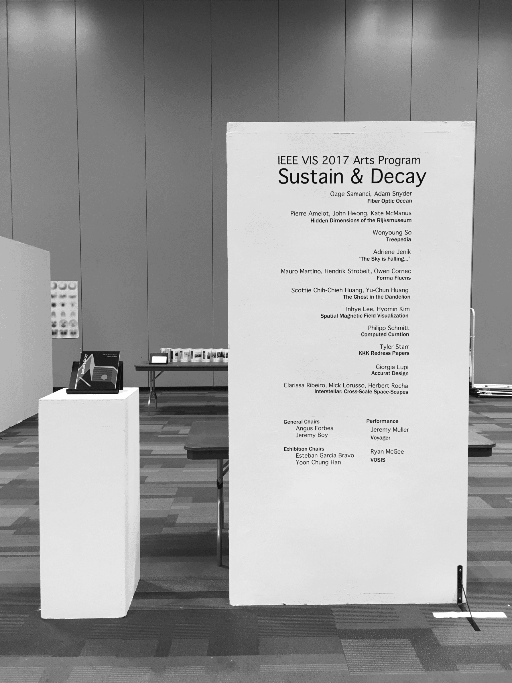 Entrance to Vis Arts Program's public art installations, IEEE Visualization Conference